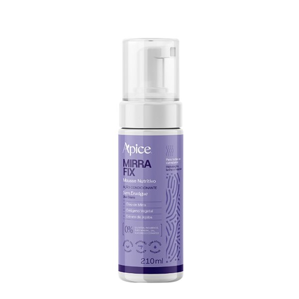 Mousse para Cachos Mirra Fix Apice 210ml | Alta Fixação sem Ressecar