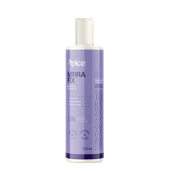 Shampoo Hidratante Mirra Fix 300 ml - Apice | Limpeza Suave, Definição e Controle do Frizz