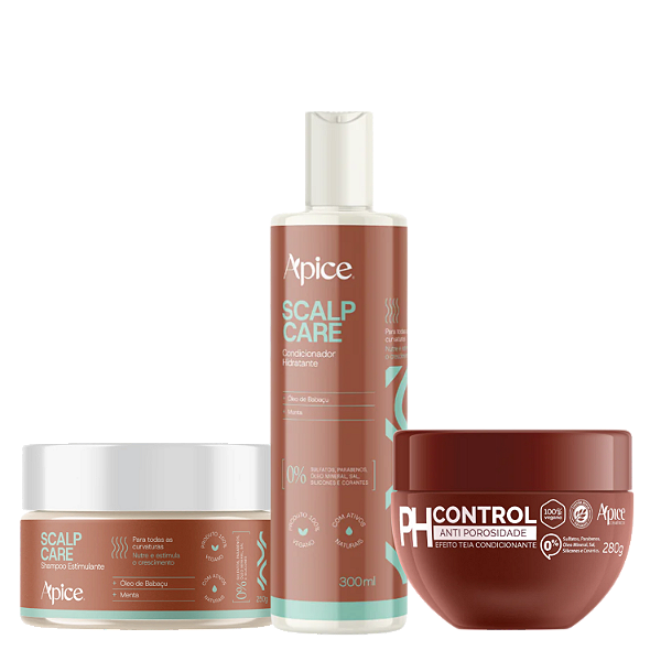 Kit Detox Capilar Scalp Care + Ph Control – Apice|  Limpeza Profunda e Equilíbrio Para o Couro Cabeludo