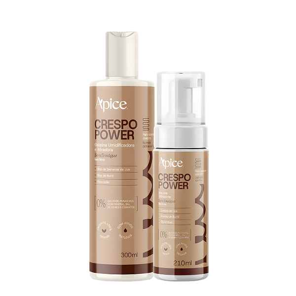 Duo Crespo Power Apice Cosméticos – Definição, Hidratação e Brilho para Fios Crespos