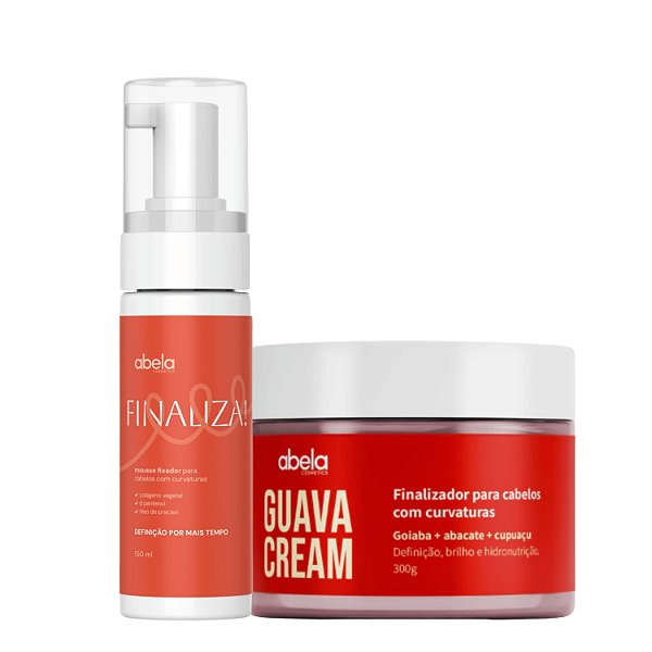 Kit Abela Mousse Finaliza + Guava Cream - Cachos Definidos e Cheios de Movimento