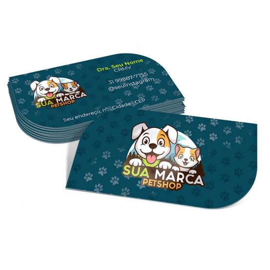 Cartão de visita frente e verso Folha 1.000 uni