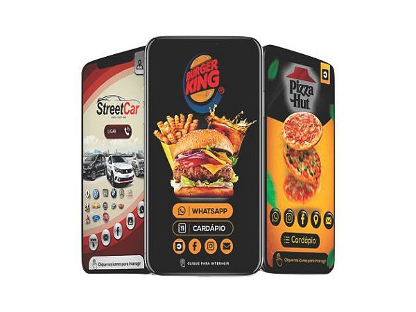 Cardapio digital Interativo 3 pag