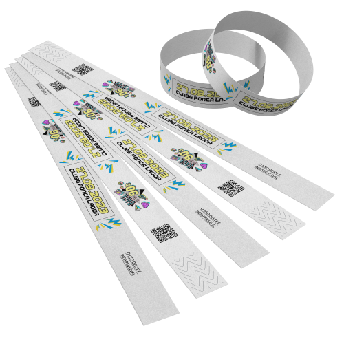 Pulseira de Identificação Tyvek 4x0