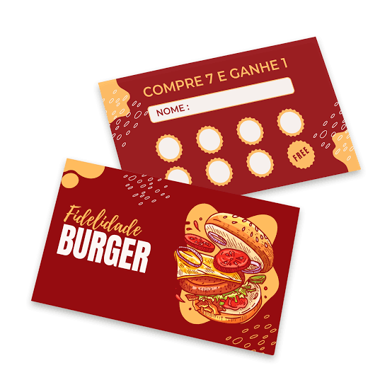 Cartão Fidelidade PVC 4x0 - Dados Variaveis - 100 unid.