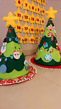 ÁRVORE DE NATAL 3D ( 55 CM )