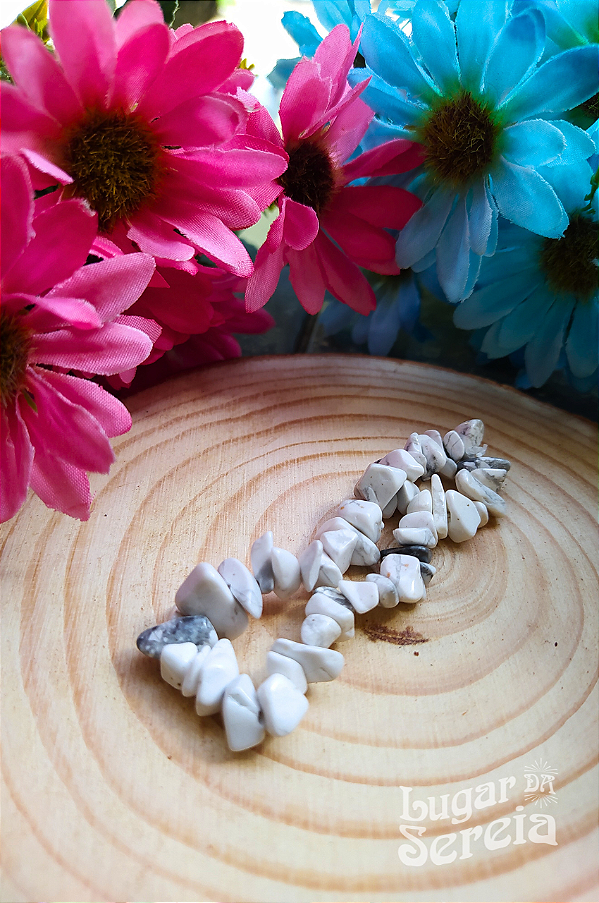 Pulseira de Howlita Branca – Harmonia, Serenidade e Proteção