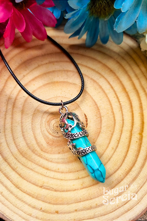 Colar Pedra Ponta - Dragão | Coleção Renascer