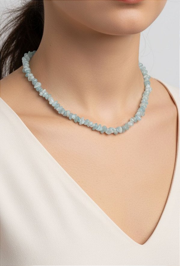 Colar de Cascalho de Angelita – Proteção, Paz e Harmonia