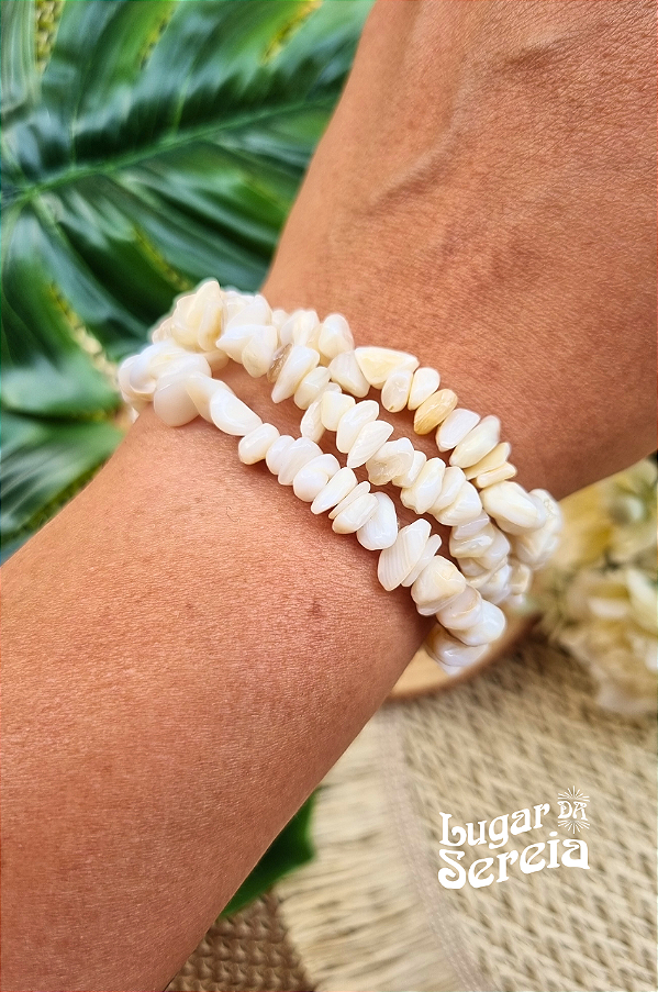Pulseira Madrepérola - Pedra do Amor e Prosperidade