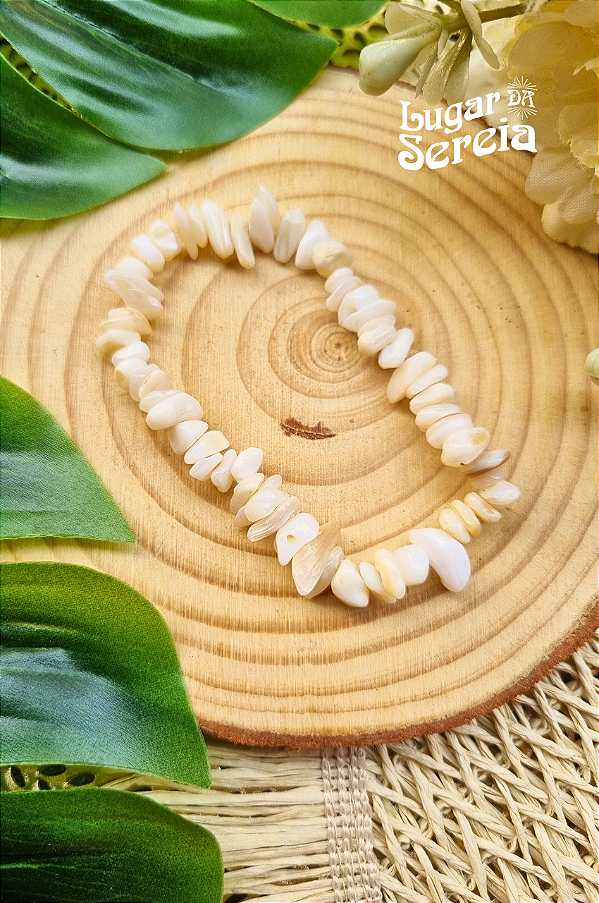 Pulseira Madrepérola - Pedra do Amor e Prosperidade | Coleção Renascer