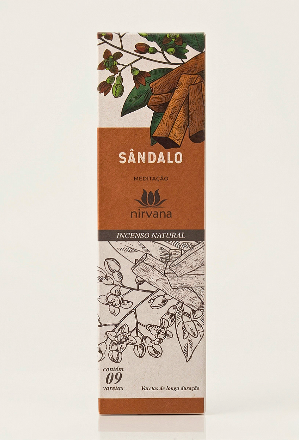 Incenso Natural Nirvana Sândalo - Equilíbrio e Meditação