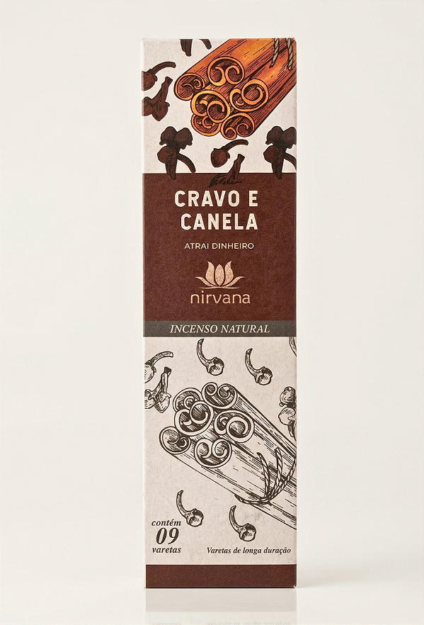 Incenso Natural Nirvana Cravo e Canela - Prosperidade e Energia