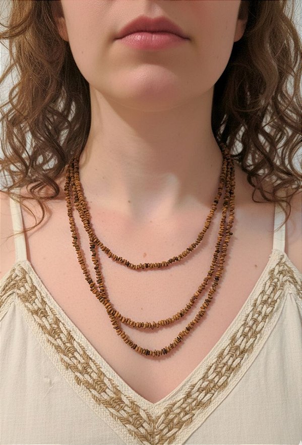 Colar Boho Sementes