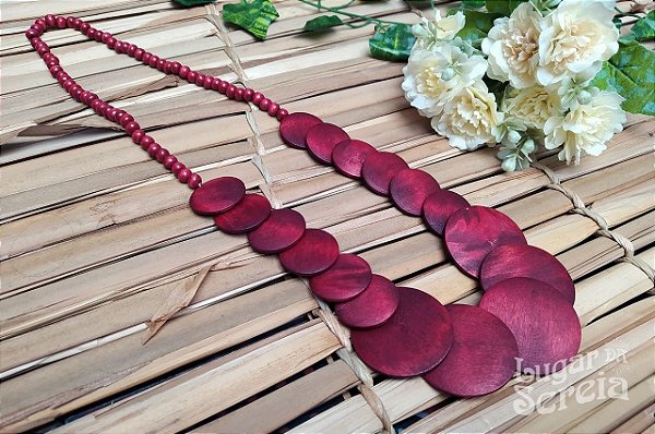 Colar Max Boho Vermelho