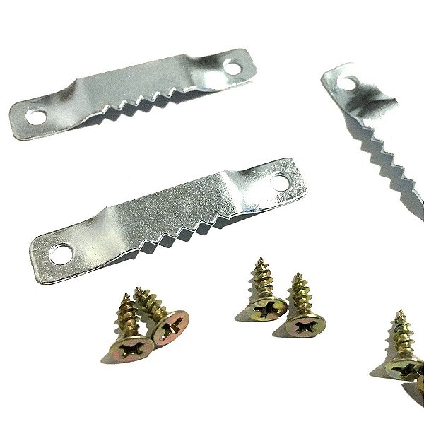 Kit Pendurador de Quadros Tipo Jacaré 10 Unid. Com Parafusos
