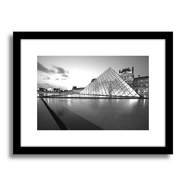 Quadro Decorativo Museu do Louvre Paris Sala Mais Barato