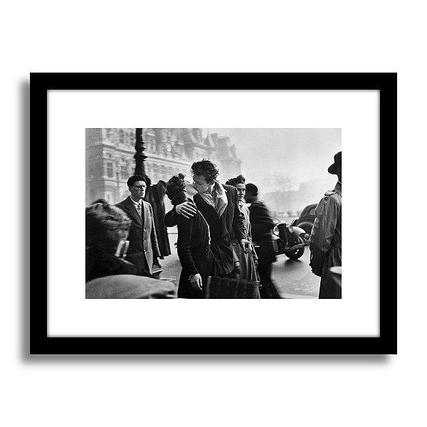 Quadro Decorativo Robert Doisneau O Beijo Sala Quarto Barato