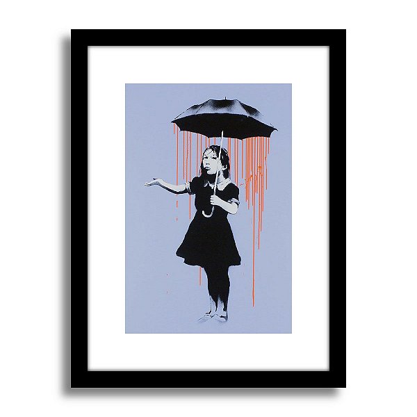 Quadro Decorativo Umbrella Girl Lilás Sala Quarto Barato