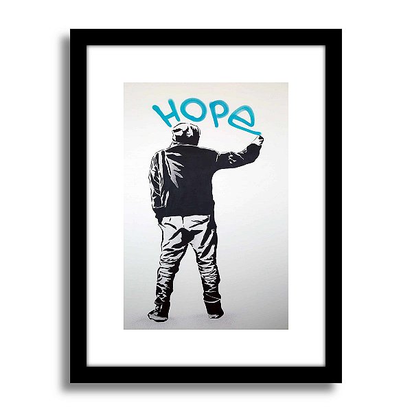 Quadro Decorativo Banksy Hope Street Art Sala Quarto Barato