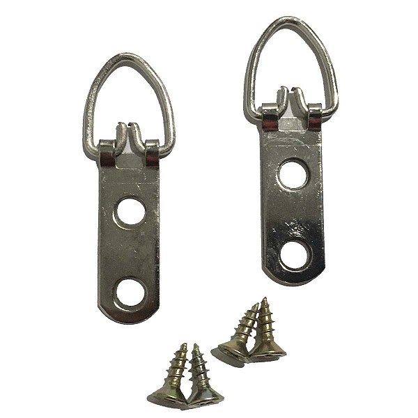Kit Conjunto Gancho Pendurador De Quadros Tipo Argola 2 Un.