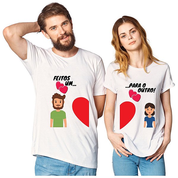 Kit Camiseta Camisa Dia Dos Namorados Um Para O Outro - Aminex Brasil -  Site Oficial - Camisetas Personalizadas