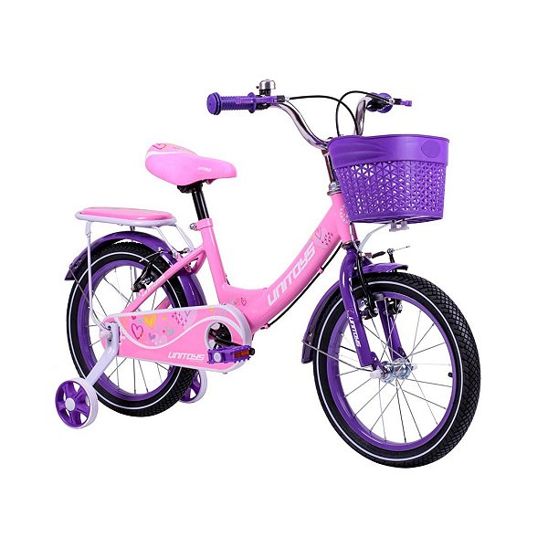 Bicicleta Feminina Aro 16 Love Menina Unitoys Rosa