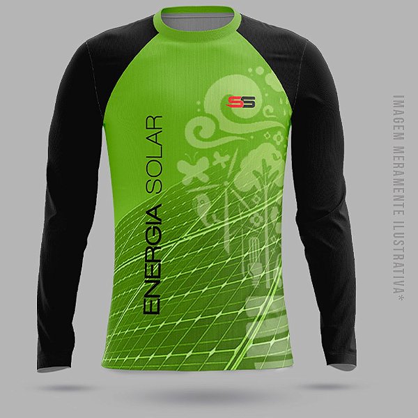 Camisa térmica dry fit com proteção UV 50+ manga longa Energia Solar- MOD 04