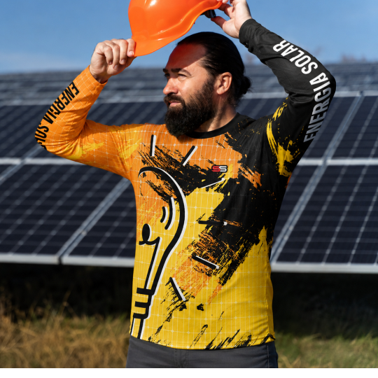 Camisa térmica dry fit com proteção UV 50+ manga longa Energia Solar- MOD 07