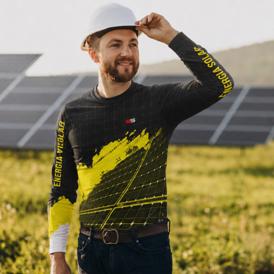 Camisa térmica dry fit com proteção UV 50+ manga longa Energia Solar- MOD 05