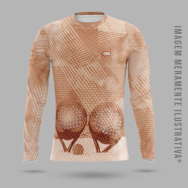 Camisa térmica dry fit com proteção UV 50+ manga longa Beach Tennis - MOD 06