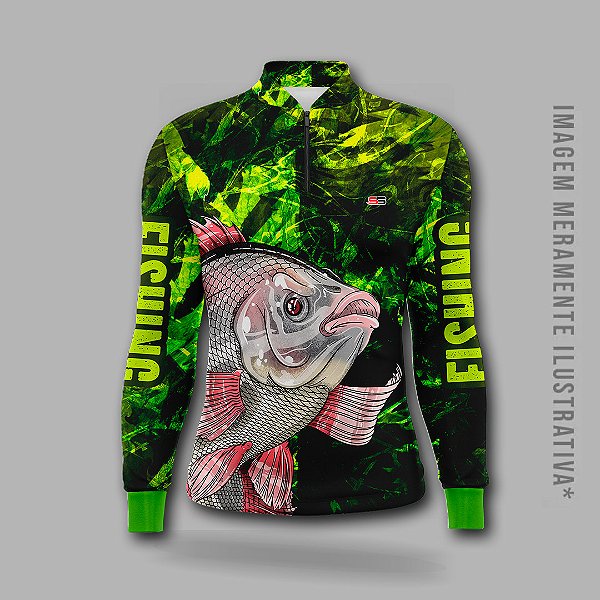 CAMISA MANGA LONGA MASCULINA ZIPER PESCA - MOD 08