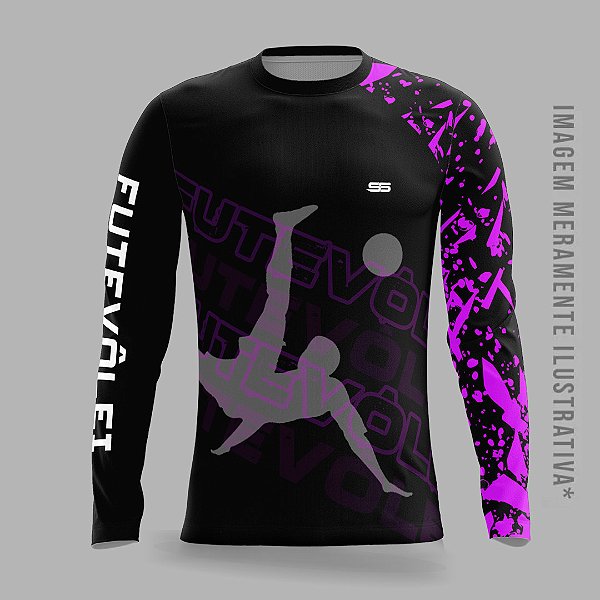Camisa térmica dry fit com proteção UV 50+ manga longa FuteVôlei - MOD 10