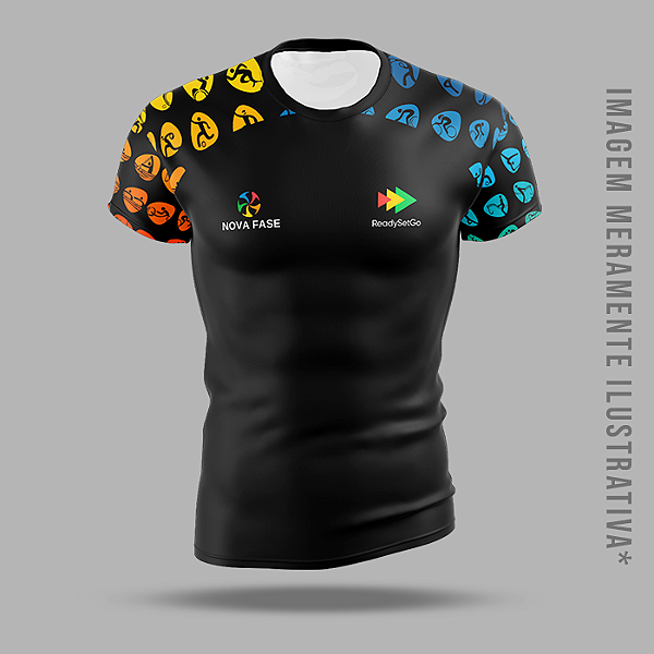 Camisa Dry Fit proteção UV50+ manga curta NOVA FASE - ESPORTE
