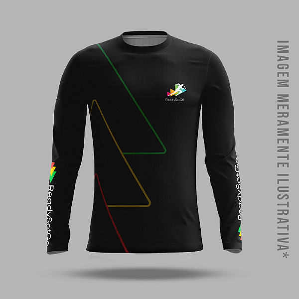 Camisa Dry Fit proteção UV50+ manga longa NOVA FASE - READY SET GO