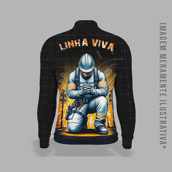 LINHA VIVA-CAMISA MANGA LONGA COM ZIPER-UV50+