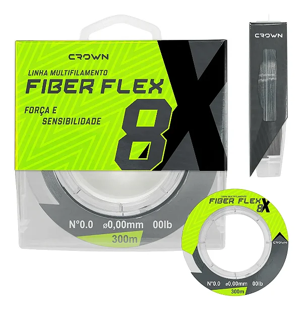 Linha Multifilamento Fiber Flex 8X Cinza – Crown (100m)