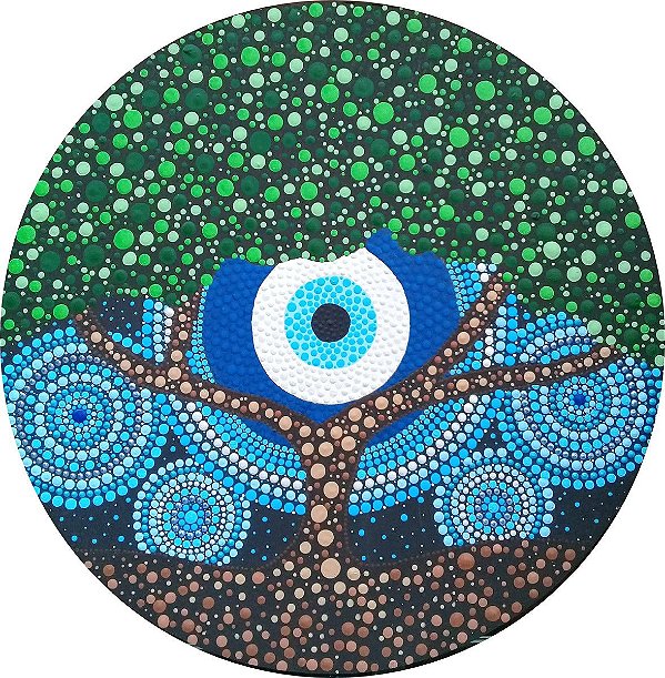 Mandala Árvore da Vida com Olho Grego