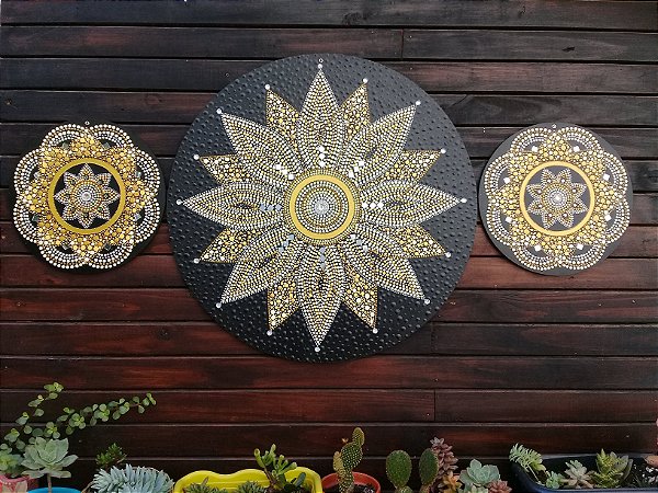 Conjunto mandalas 60cm +30cm