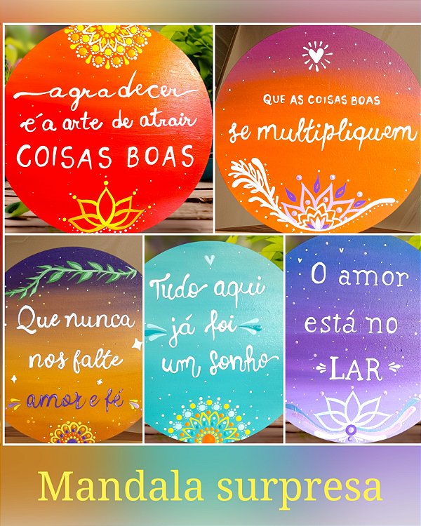 Mandala com Frase Escrita à Mão (surpresa)