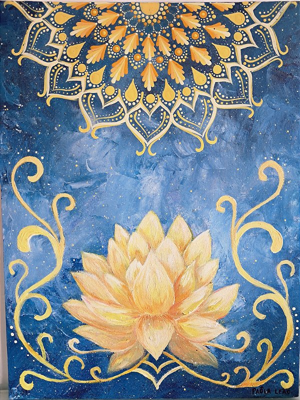 Tela Flor de Lótus 30x40
