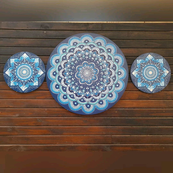 Trio De Mandalas Da Calmaria 60cm, 30cm
