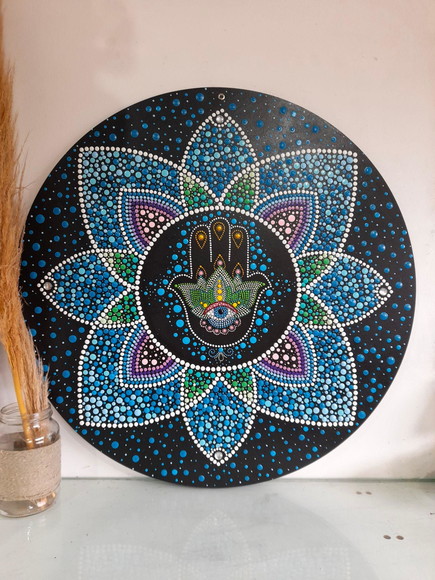 Mandala Mão de Fátima /hamsá 60cm