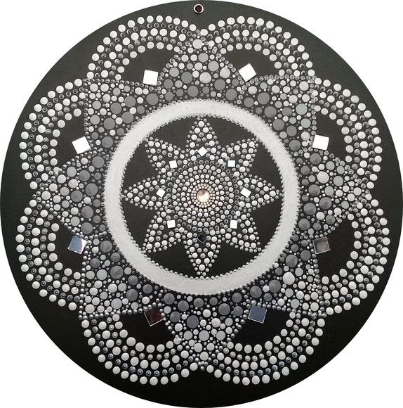 Mandala da paz e acolhimento 35cm