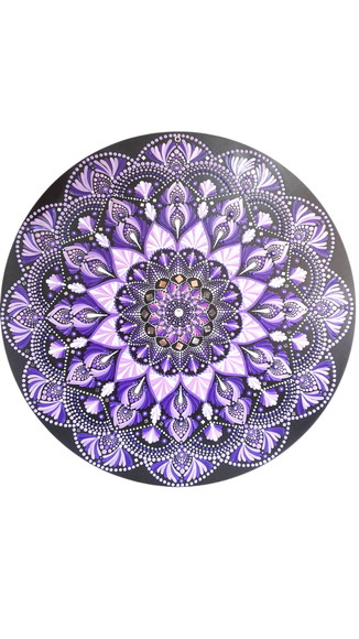 Mandala da Harmonia 60 cm Pintada a Mão