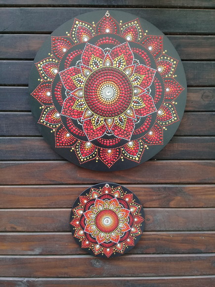 Dupla de Mandalas da Energia e Sabedoria 40cm, 20cm
