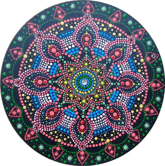 Mandala Boas Energias Vermelha 30cm