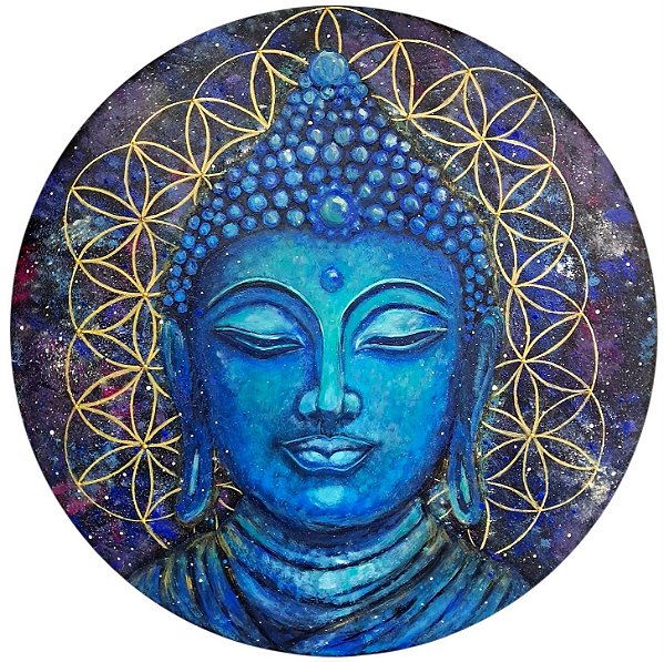 Quadro Mandala Buda 60cm Peça Única Exclusiva