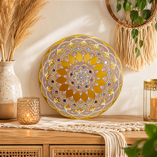 Mandala da Prosperidade 40cm -Pronta entrega