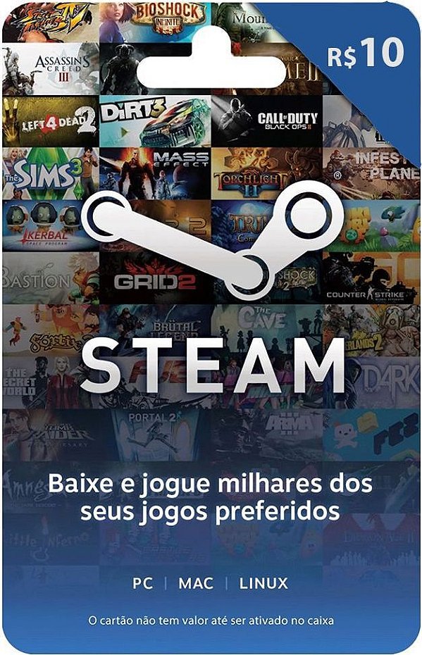 Comprar crédito para Steam - Loja dos Gifts